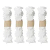Xenos Bloemenband wit - set van 4 - 100 cm- Knutselspullen