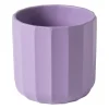 Xenos Bloempot streep - paars - ø11.5x11 cm- Bloempotten
