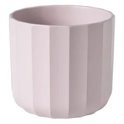 Xenos Bloempot streep - roze - ø13.5x12.6 cm- Bloempotten