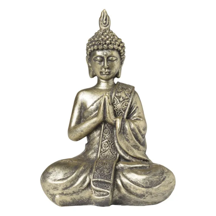 Xenos Boeddha goud - diverse varianten - 18.2x12.3x8.3 cm- Boeddha Beelden|Decoratieve Beelden