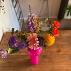 Xenos Boeket kunstbloemen - multikleur - 60 cm- Kunstbloemen