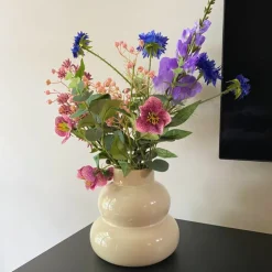 Xenos Boeket kunstbloemen - paars - 60 cm- Kunstbloemen