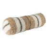 Xenos Bolster kussen ruit - bruin - ø15x42 cm- Kussens