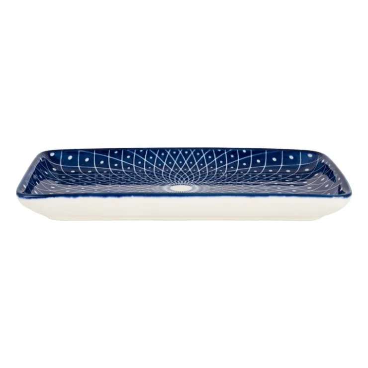 Xenos Bord blue print - diamonds - 20x11 cm- Sushi Servies|Tapasservies