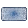 Xenos Bord blue print - stripes - 20x11 cm- Sushi Servies|Tapasservies