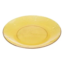 Xenos Bord dots - geel - ø20 cm- Buitenservies|Kinderservies