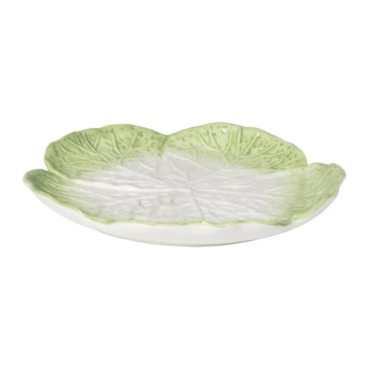 Xenos Bord kool - groen - ø25x3 cm- Borden