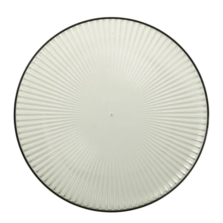 Xenos Bord streep - groen - ø22x1.5 cm- Borden