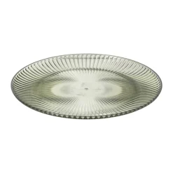 Xenos Bord streep - groen - ø22x1.5 cm- Borden