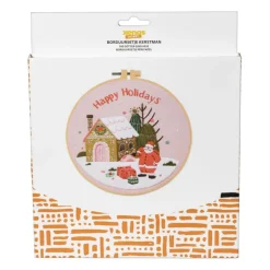 Xenos Borduursetje kerstman - ø18 cm- Kerst Knutselen|Kerstcadeaus