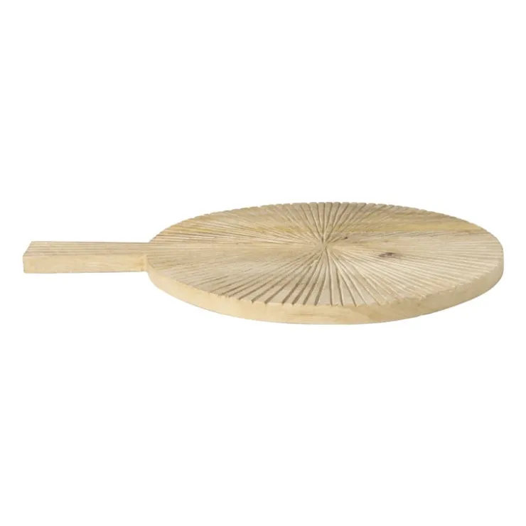 Xenos Borrelplank gestreept - rond - ø33 cm- Borrelplanken