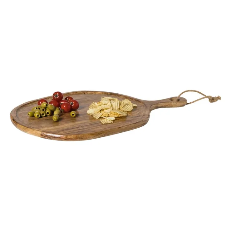 Xenos Borrelplank organisch groot - acaciahout - 58x40 cm- Borrelplanken|Kerst Bakken