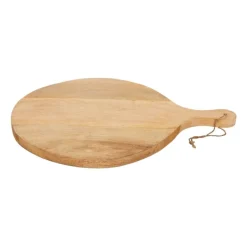 Xenos Borrelplank van mangohout - rond - 50x40 cm- Borrelplanken