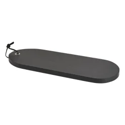 Xenos Borrelplankje acacia ovaal zwart- 42x15 cm- Borrelplanken|Sushi Servies