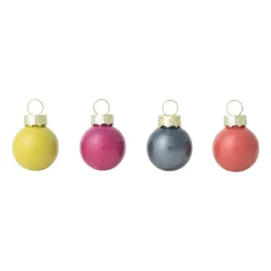 Xenos Box met kerstballen - multikleur - ø2.5 cm - set van 16- Kerstballen