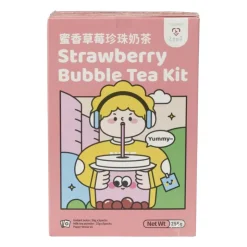Xenos Bubble tea kit - strawberry- Thee|Kerstcadeaus