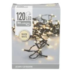 Xenos Buitenverlichting 120 LED - warm wit - 9 meter- Kerstverlichting