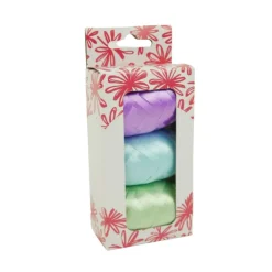 Xenos Cadeaulinten mix - lila/blauw/groen - set van 3- Cadeaulinten