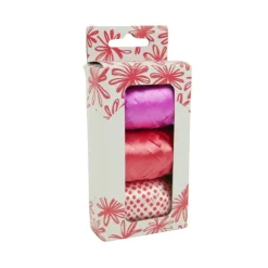 Xenos Cadeaulinten mix - rood/roze/wit - set van 3- Cadeaulinten