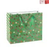 Xenos Cadeautas holly jolly maat L - diverse varianten- Kerst Inpakken