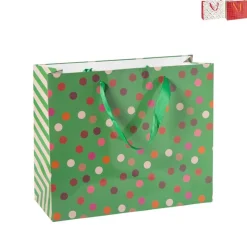Xenos Cadeautas holly jolly maat L - diverse varianten- Kerst Inpakken