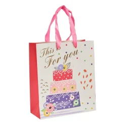 Xenos Cadeautasje this is for you - wit - 18x21 cm- Cadeautasjes
