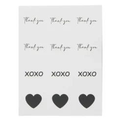 Xenos Cadeauzakjes met stickers - set van 6 - 21x12x7 cm- Cadeauzakjes