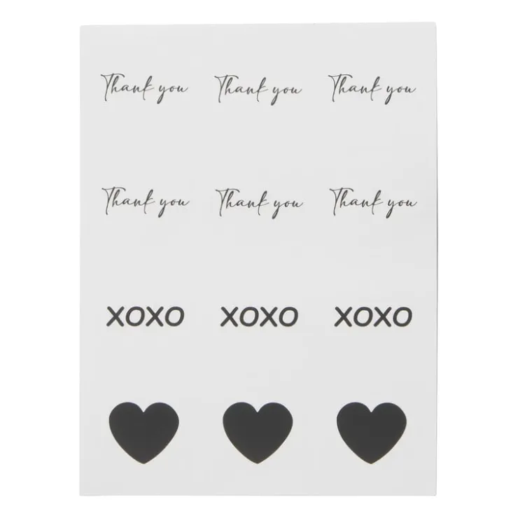 Xenos Cadeauzakjes met stickers - set van 6 - 21x12x7 cm- Cadeauzakjes