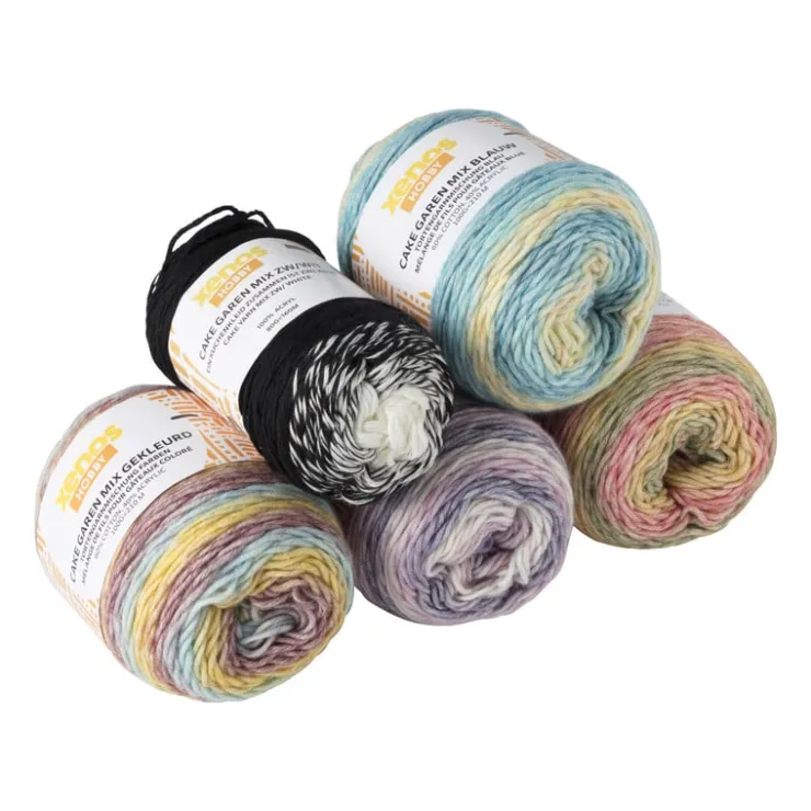 Xenos Cake garen mix - multikleur - 100 gram - 200 meter- Garen