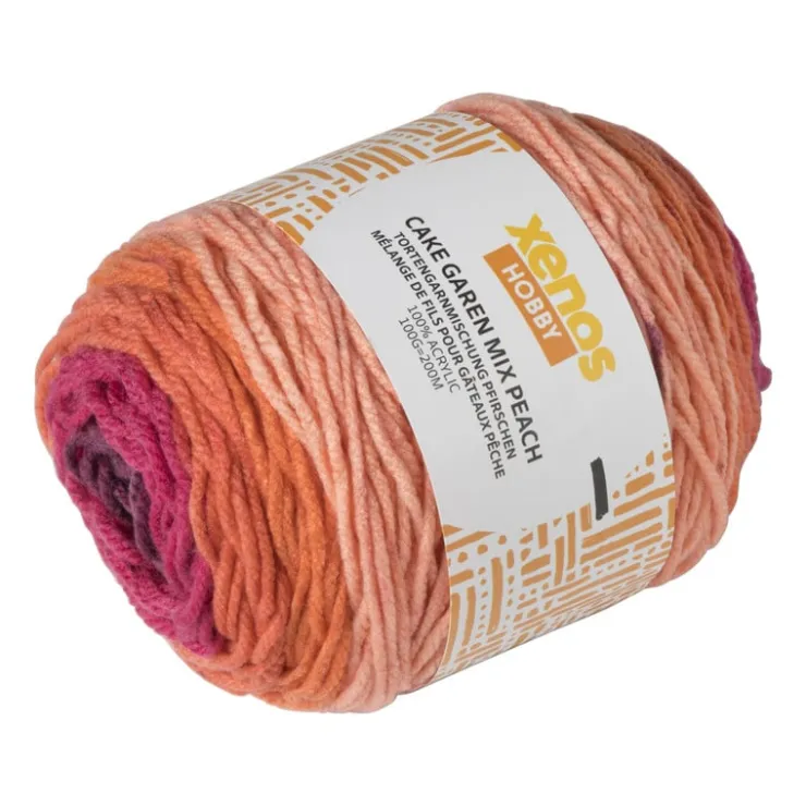 Xenos Cake garen mix - peach - 100 gram - 200 meter- Garen