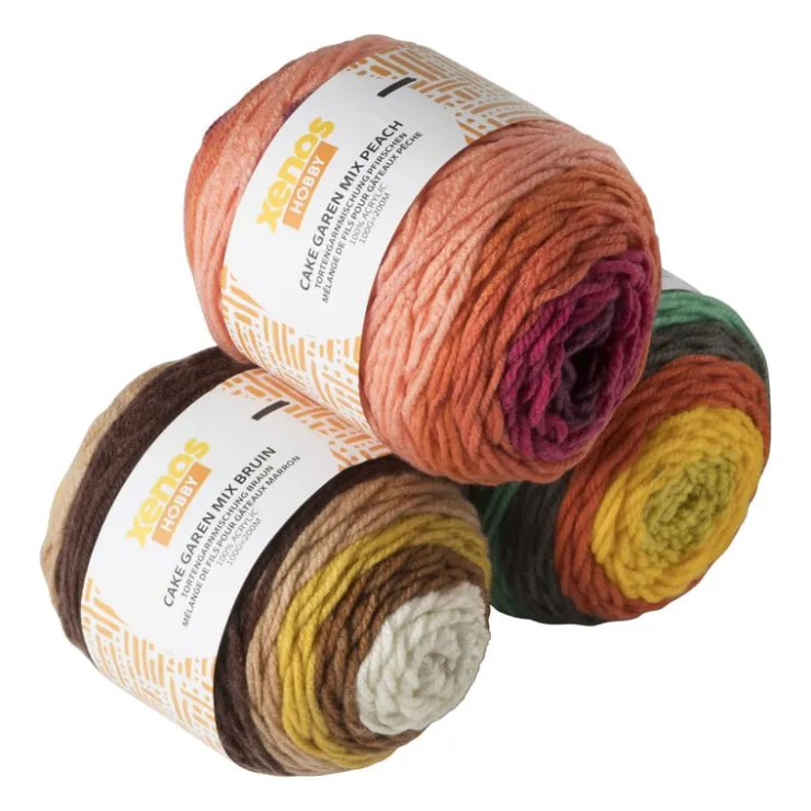 Xenos Cake garen mix - peach - 100 gram - 200 meter- Garen