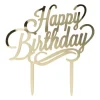 Xenos Cake topper Happy Birthday - goud- Cake Toppers