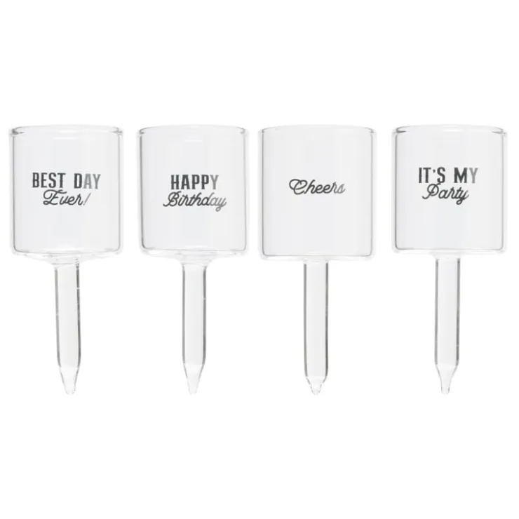 Xenos Caketopper shotglazen - set van 4- Cake Toppers