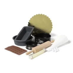 Xenos Cakevorm siliconen - grijs - 27x14x6.5 cm- Bakvormen