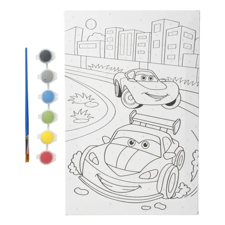 Xenos Canvas - kleuren op nummer - 30x20 cm- Kleurboeken|Schilderen Op Nummer