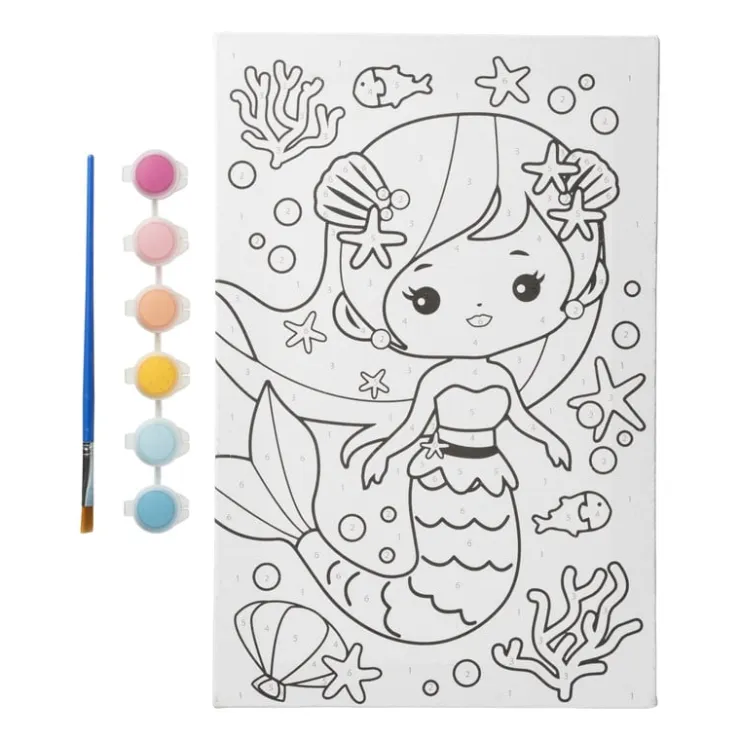 Xenos Canvas - kleuren op nummer - 30x20 cm- Kleurboeken|Schilderen Op Nummer