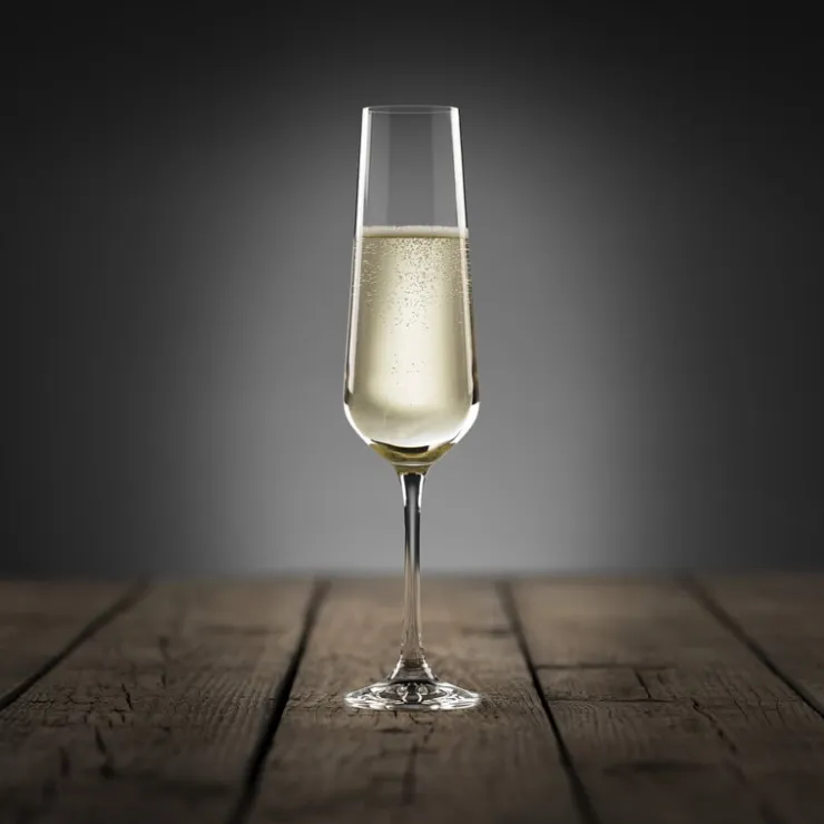 Xenos Champagne glazen kristal - 200 ml - set van 4- Glazensets|Champagneglazen