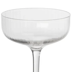 Xenos Champagnecoupe ribbel - glas - 200 ml- Champagneglazen