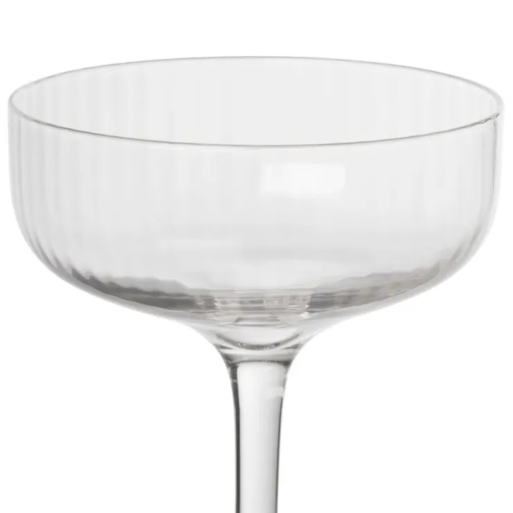 Xenos Champagnecoupe ribbel - glas - 200 ml- Champagneglazen
