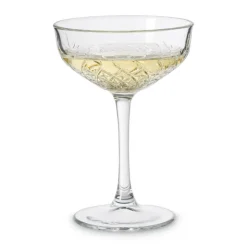 Xenos Champagnecoupe timeless - transparant - 255 ml- Kerst|Ijs