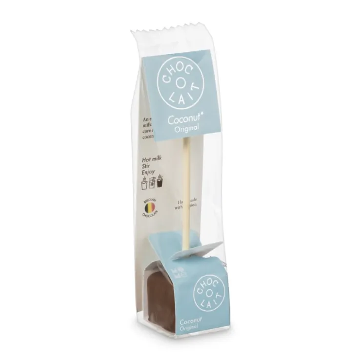 Xenos Choc-o-lait stick - cocos - 33 gram- Chocolademelk|Kerstcadeaus