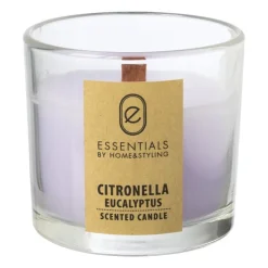 Xenos Citronella kaars in glas - diverse varianten - ø8x7.5 cm- Citronella Kaars|Citronella Kaars
