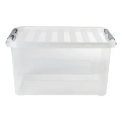 Xenos Clipbox 25 liter - 31x42x23 cm - set van 3- Opbergboxen