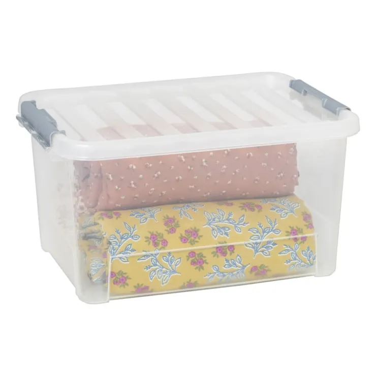 Xenos Clipbox 25 liter - 31x42x23 cm - set van 3- Opbergboxen