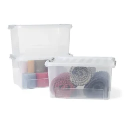 Xenos Clipbox 25 liter - 31x42x23 cm - set van 3- Opbergboxen