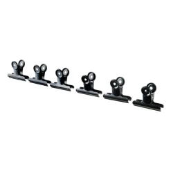 Xenos Clips voor wandrek - zwart - set van 6- Wandrekken