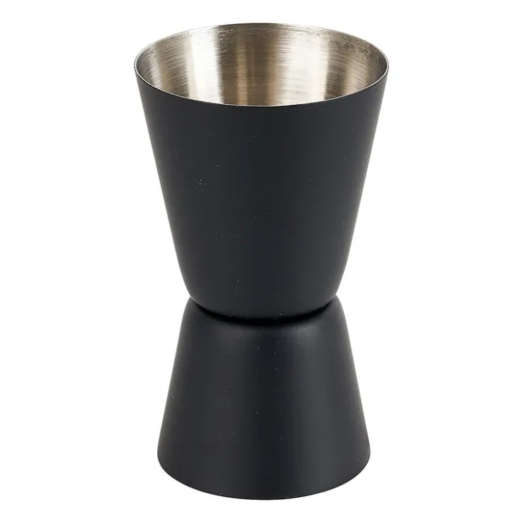 Xenos Cocktail barmaatje - zwart - 6.7x3.2x3.8 cm- Keukengerei