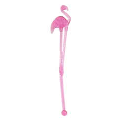 Xenos Cocktail roerstaafjes - flamingo - set van 12- Wegwerpservies|Buitenservies