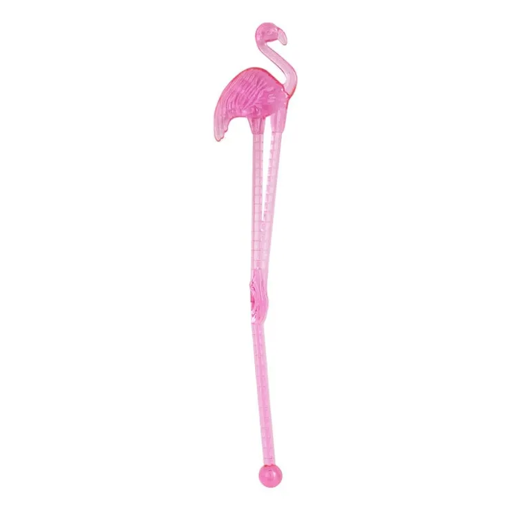 Xenos Cocktail roerstaafjes - flamingo - set van 12- Wegwerpservies|Buitenservies