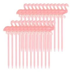Xenos Cocktailprikkers flamingo - 24 stuks- Wegwerpservies|Keukengerei